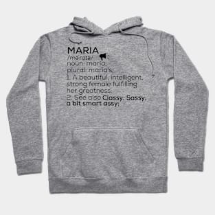 Maria Name Definition Maria Female Name Hoodie